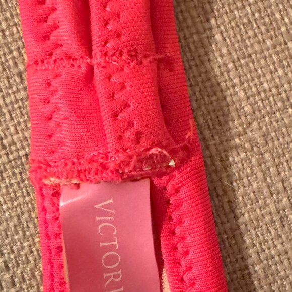 VS The Knockout Bikini Set Pink Neoprene, 34B Top & Medium Bottom ✨ - Picture 4 of 9